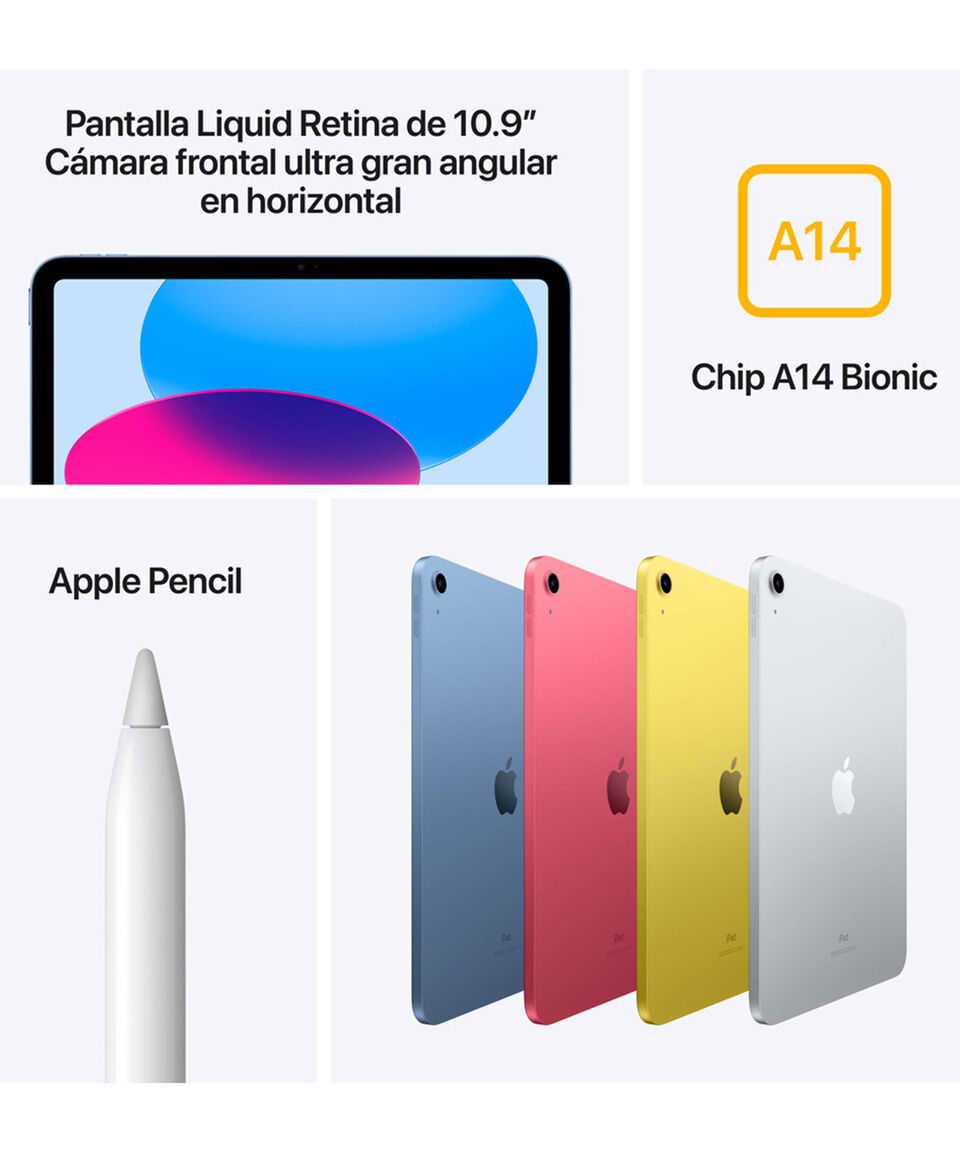 Apple IPad (Décima Generación) 10.9" Chip A14 Bionic 64 GB Rosa
