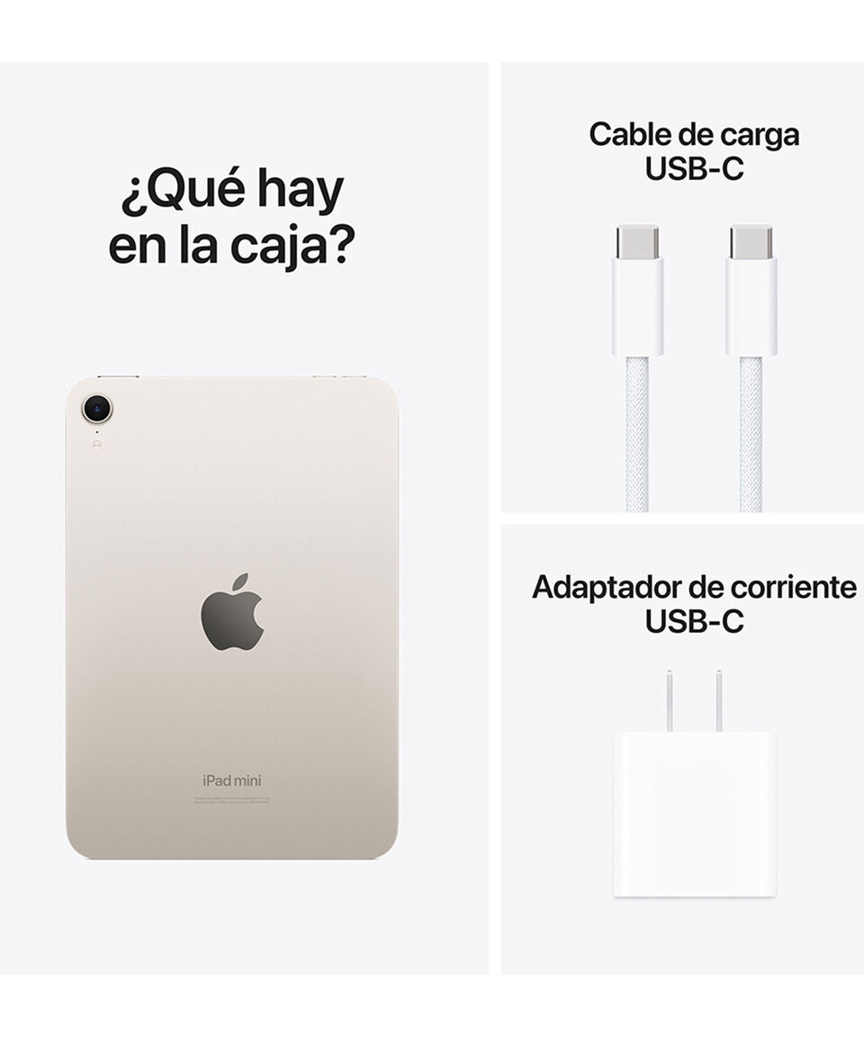 Apple IPad Mini Wi-Fi 8.3" Chip A17 Pro 512 GB Blanco Estelar