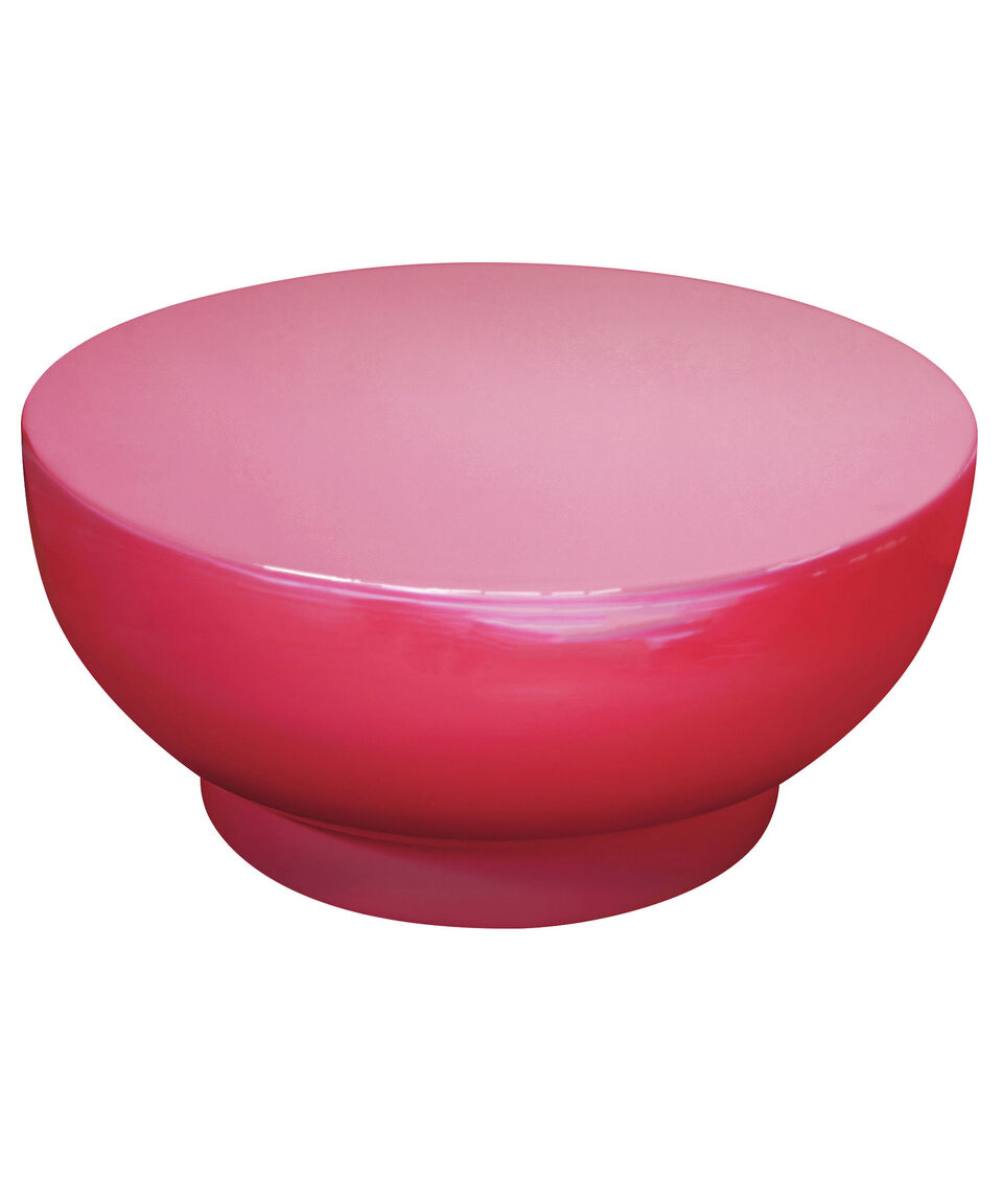 Jaresa Mesa De Centro Puff En Fibra De Vidrio Roja