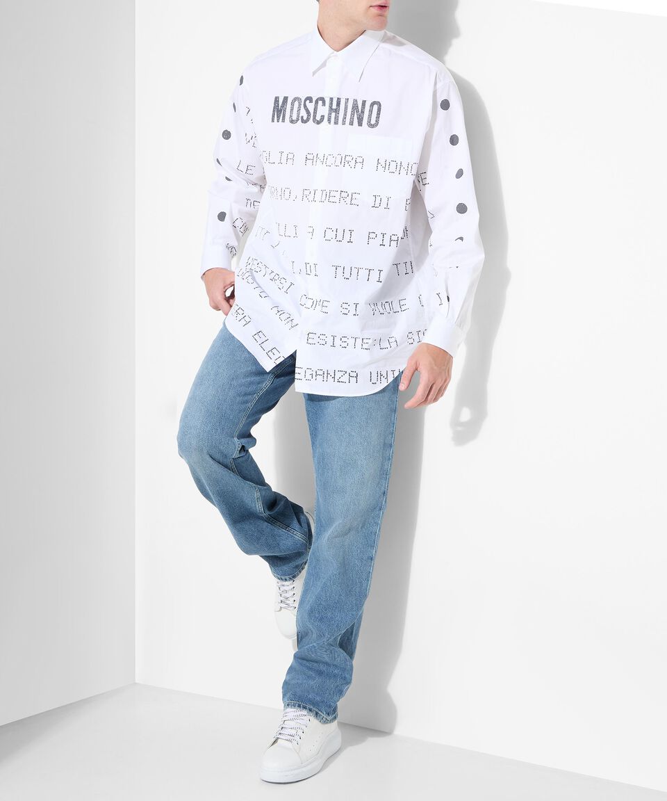 Moschino Jeans Laurel Crown Emblem De Corte Regular Hombre