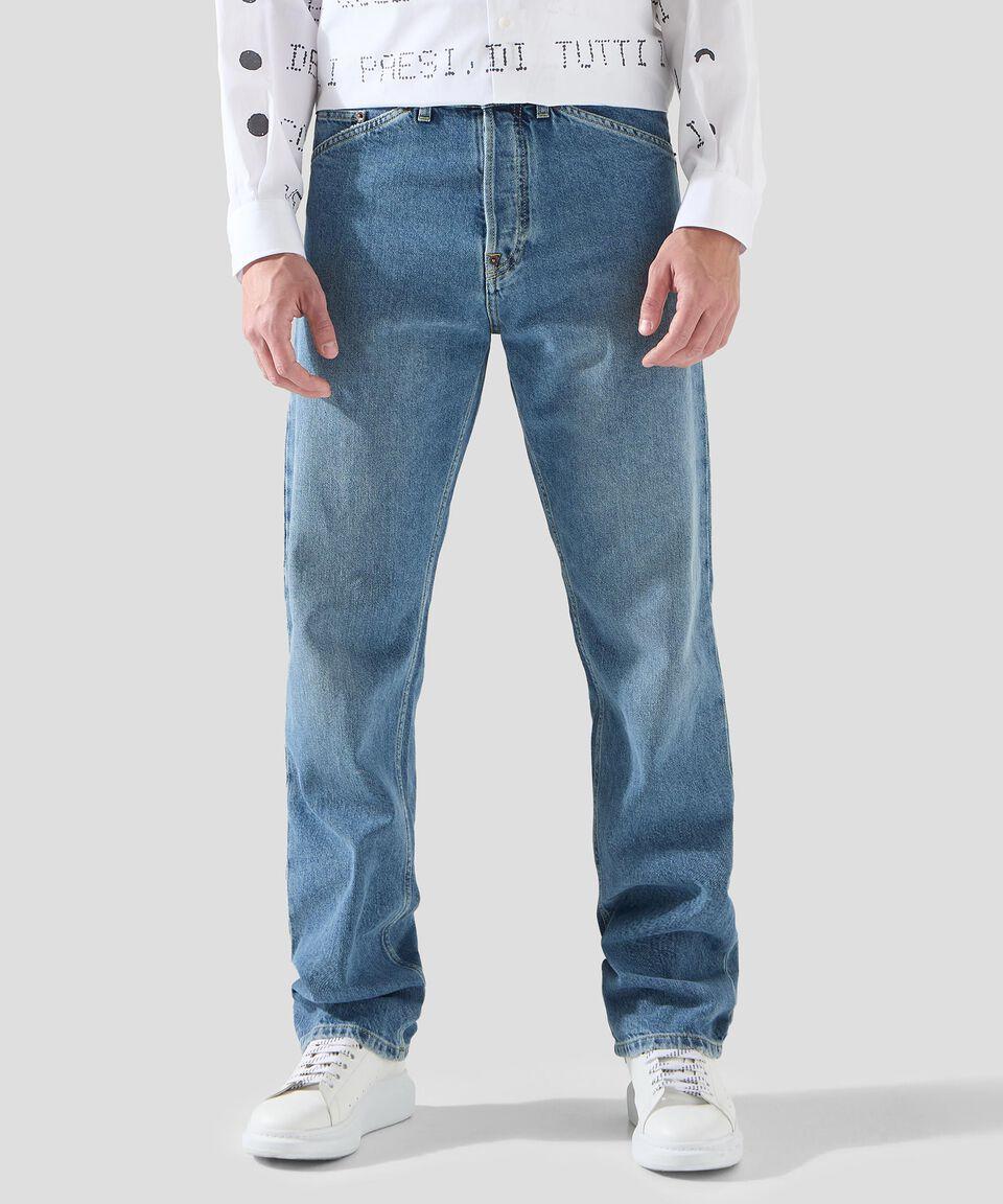 Moschino Jeans Laurel Crown Emblem de corte regular Hombre