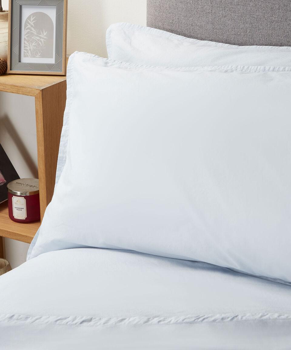 Chester & Peck Juego De Funda Para Duvet Matrimonial De Algodón Percale Azul