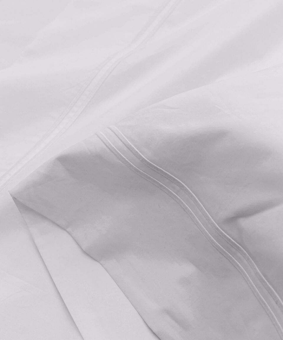 Mint & Lime Juego De Sábanas King Size En Algodón Feston Blanco