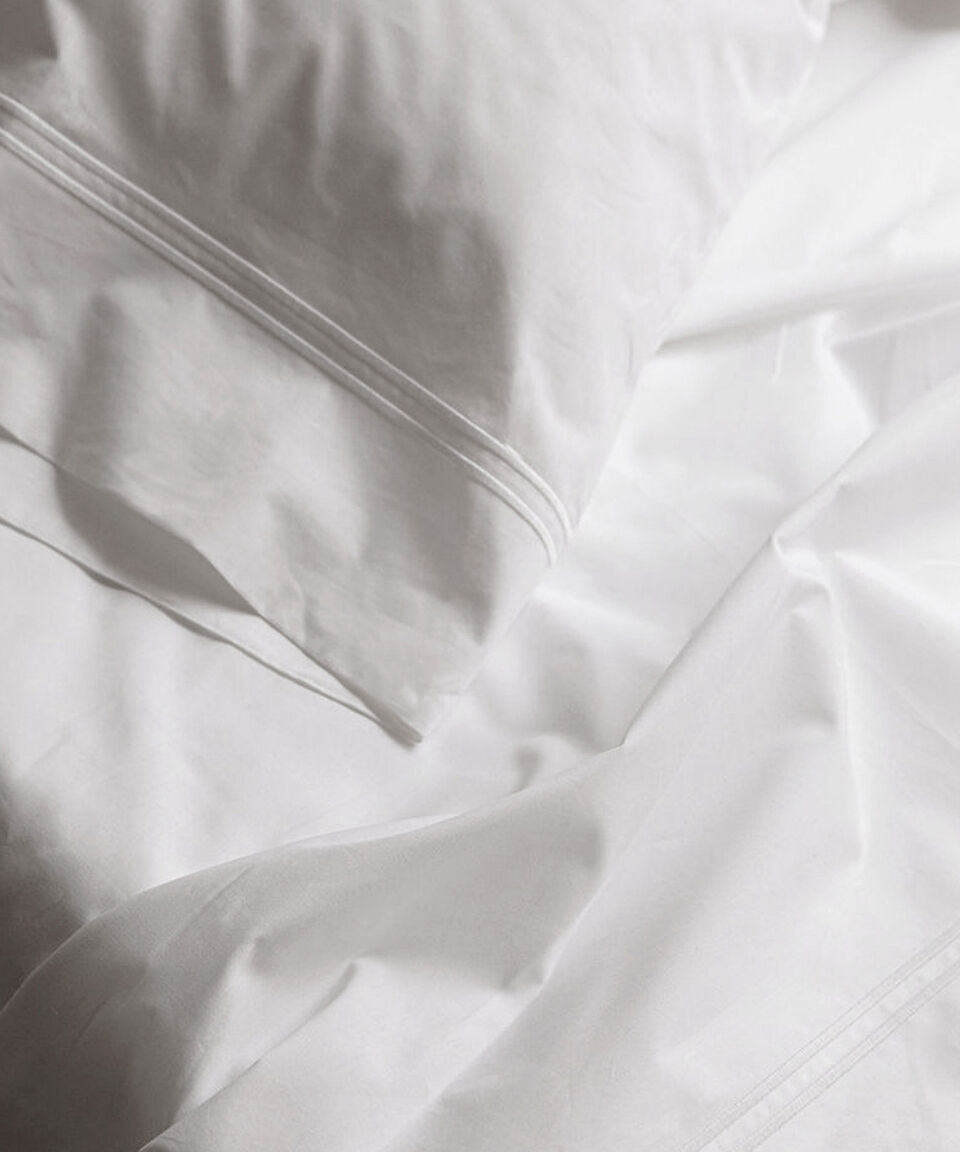 Mint & Lime Juego De Sábanas King Size En Algodón Feston Blanco