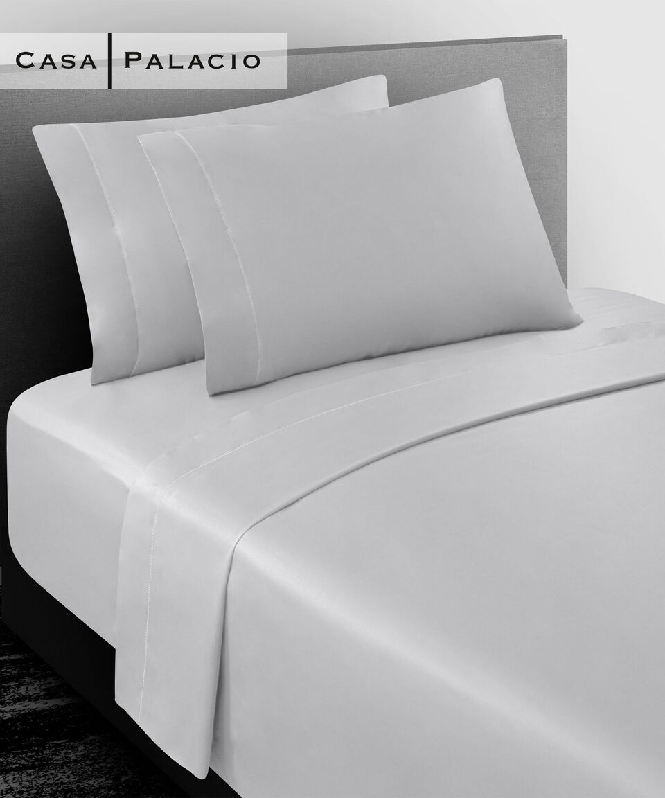 Casa Palacio Juego de Sábanas King Size en Algodón Royal Plata