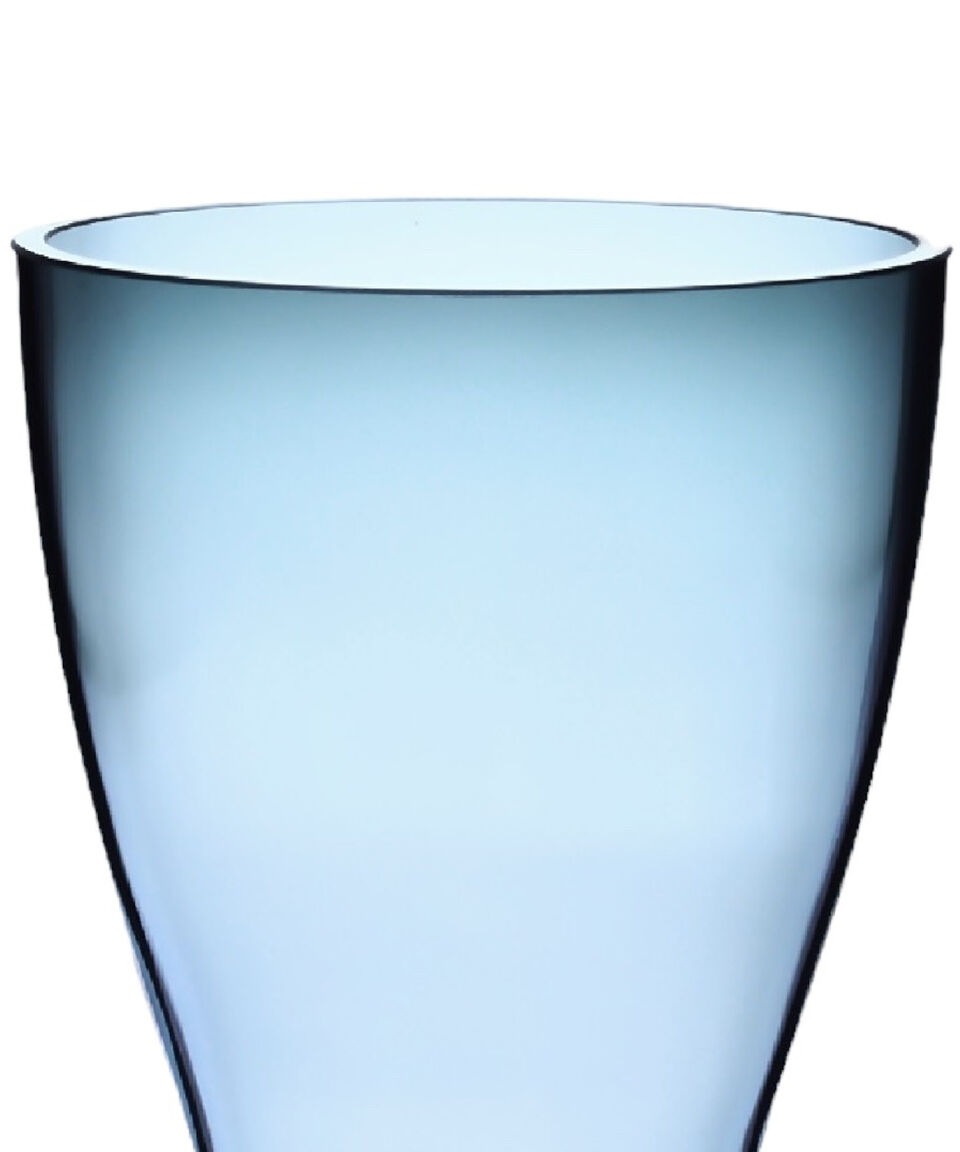 Krosno Florero Silueta En Vidrio Azul