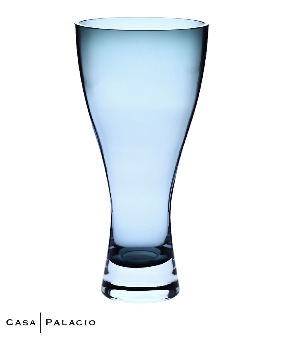 Krosno Florero Silueta En Vidrio Azul