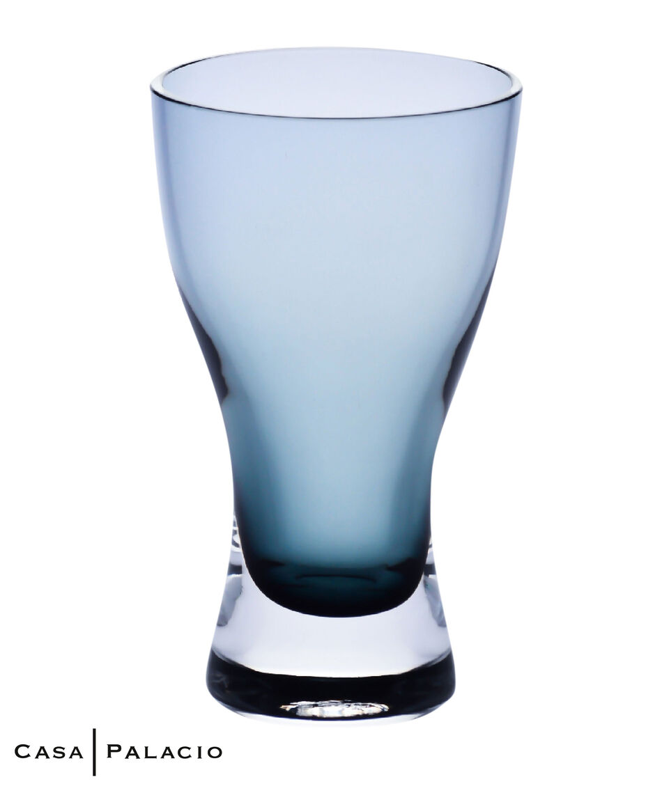 Krosno Vaso para Tequila Silueta en vidrio azul