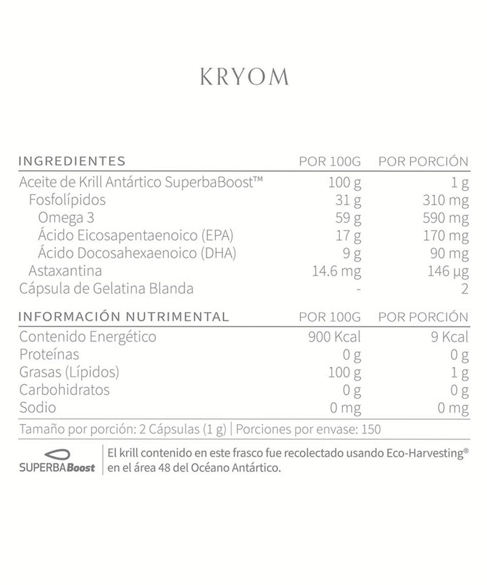 Oxomio Kryom Refill - Omega-3 Aceite De Krill 300 Cápsulas