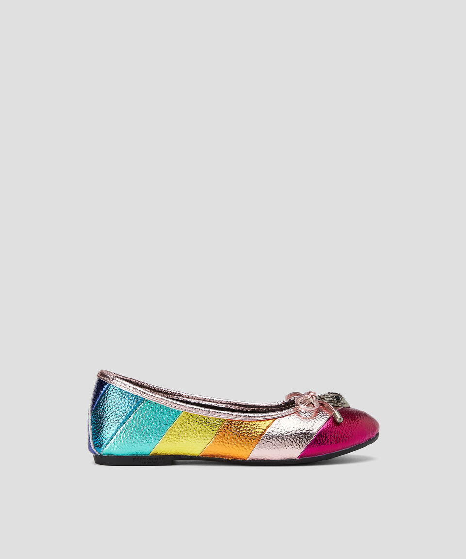 Kurt Geiger Flats moño en piel Niña