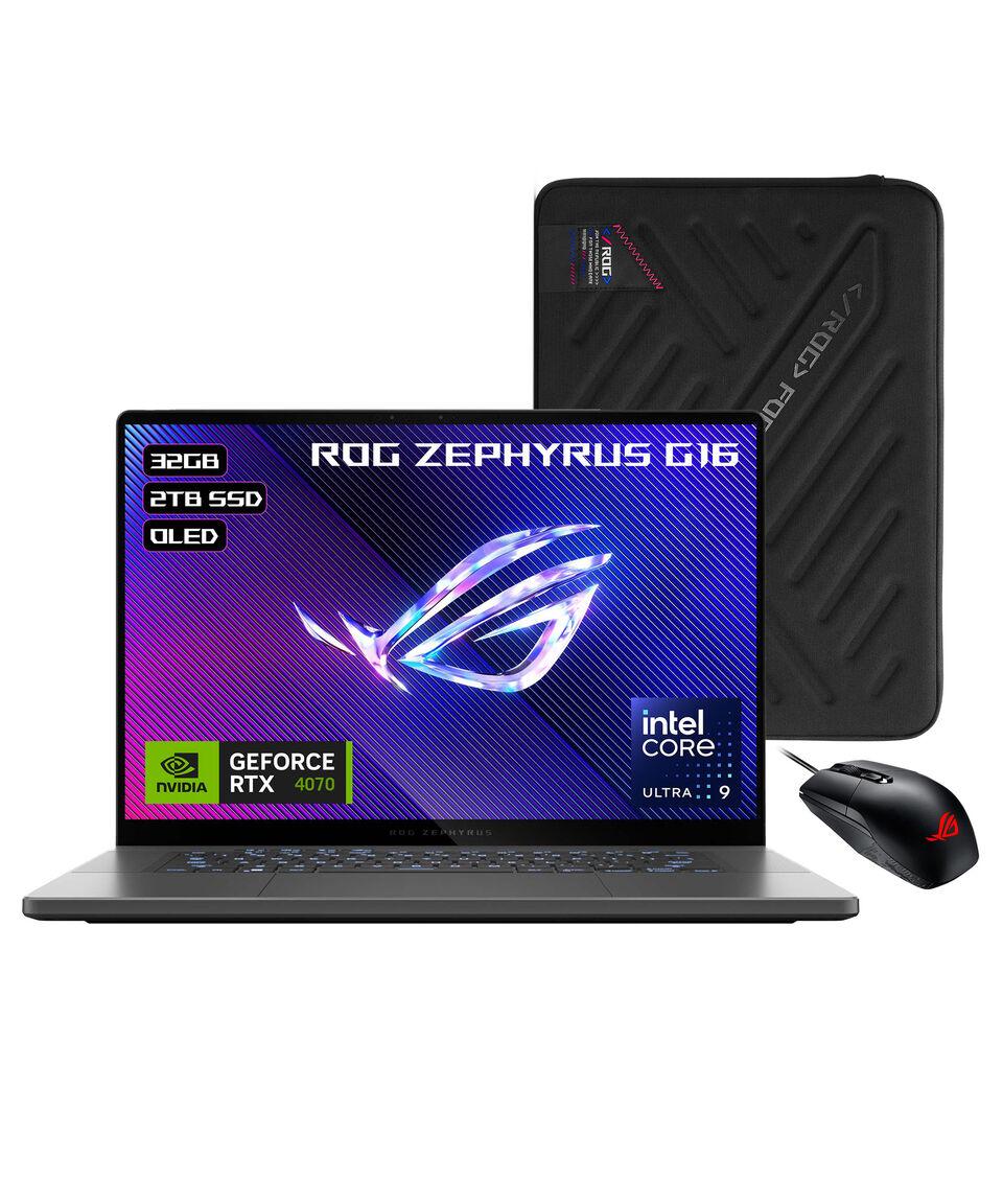 Asus Laptop Gaming ROG Zephyrus 16" NVIDIA GeForce RTX 4070 GPU Intel Core Ultra 9 32 GB RAM 2 TB SSD Gris