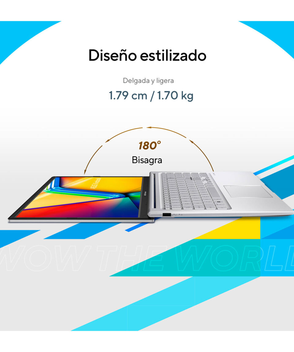 Asus Laptop Vivobook 15 15.6" Intel Core I5 RAM 16GB SSD 512 GB Plata