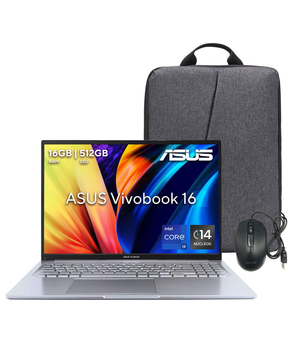 Asus Laptop Vivobook 16 16" Intel Iris XE Graphics Intel Core i9 RAM 16 GB SSD 512 GB Plata