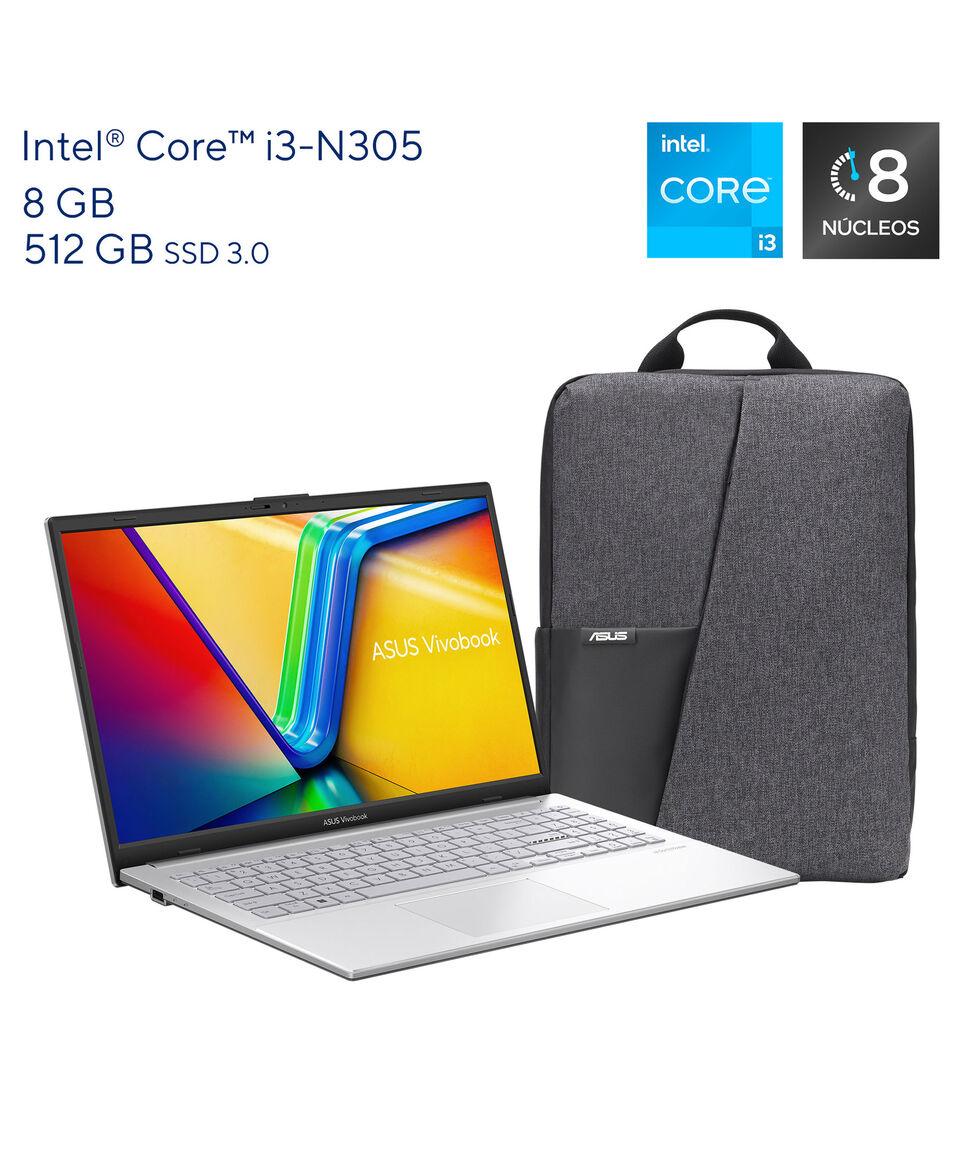 Asus Laptop Vivobook Go 15 15.6" Intel Core I3 RAM 8 GB SSD 512 GB Plata