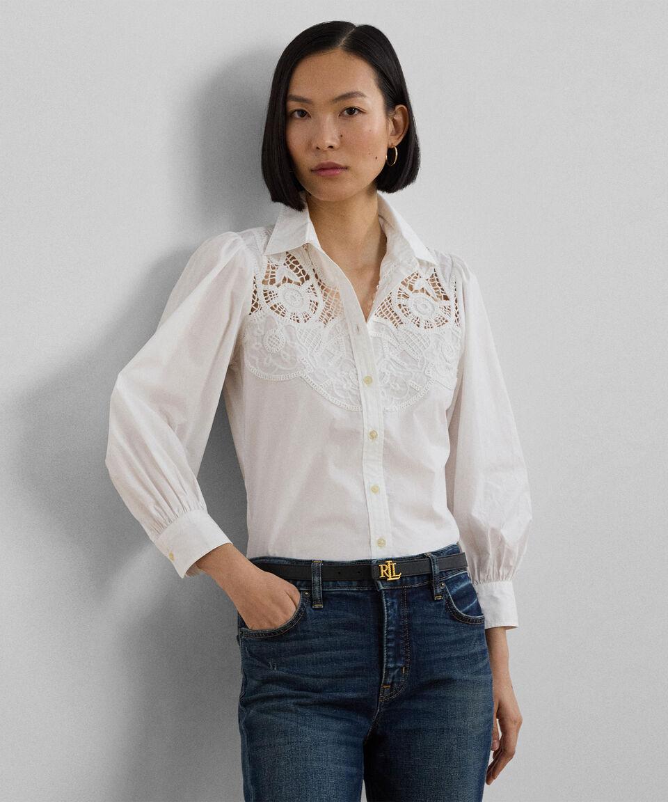 Lauren Camisa Calada Con Manga Larga Mujer