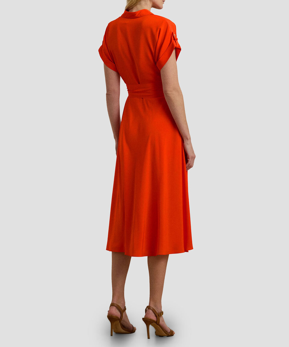 Lauren Vestido Midi Con Cinturón Mujer