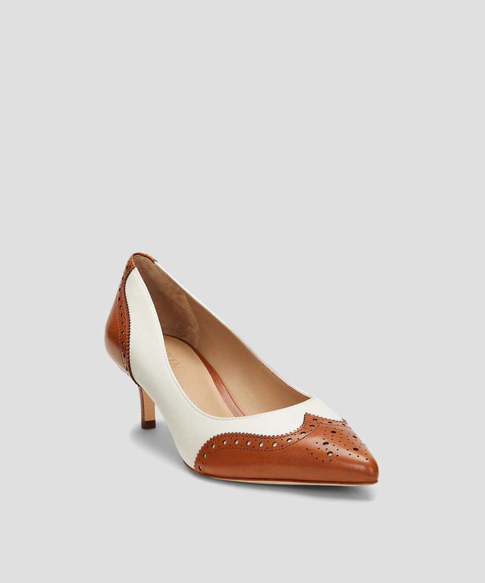 Lauren Zapatilla Adrienne Blanco Con Café Mujer