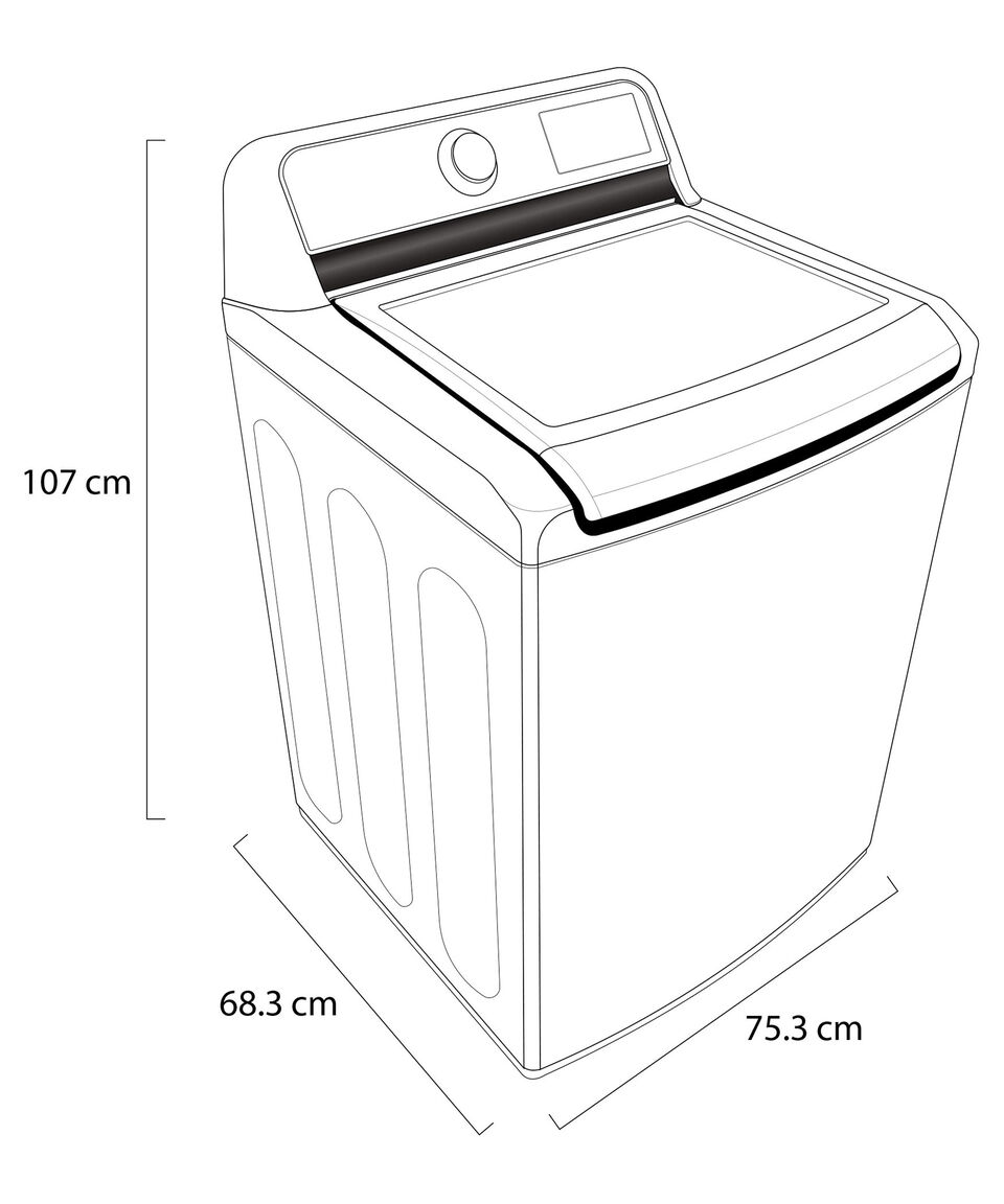 Lg Lavadora Automática 25 Kg De Carga Superior WT25BTS6H Negra