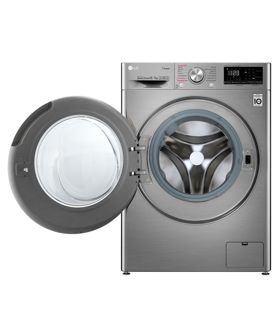 Lg Lavasecadora Eléctrica 12 Kg De Carga Frontal WD12VVC4S6S Acero