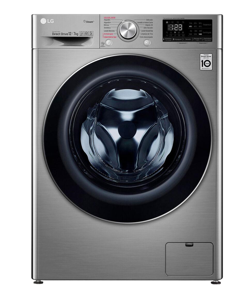 Lg Lavasecadora Eléctrica 12 Kg de Carga Frontal WD12VVC4S6S Acero