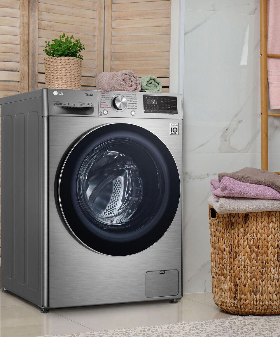 Lg Lavasecadora Eléctrica 14 Kg De Carga Frontal WD14VV3S6C