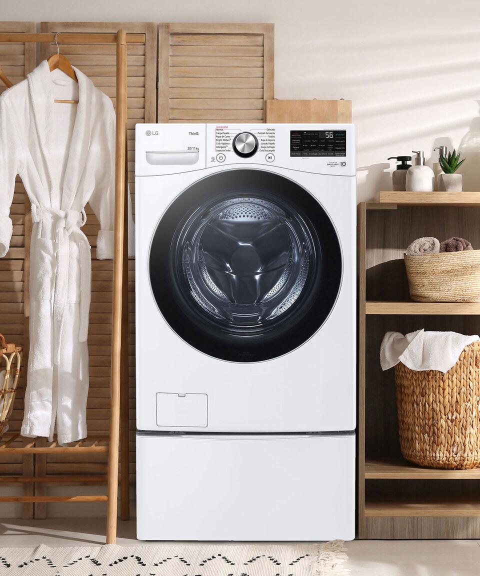 Lg Lavasecadora Eléctrica 20 Kg Lavado 11 Kg Secado Carga Frontal WD20WV26R.WD300CW Blanco