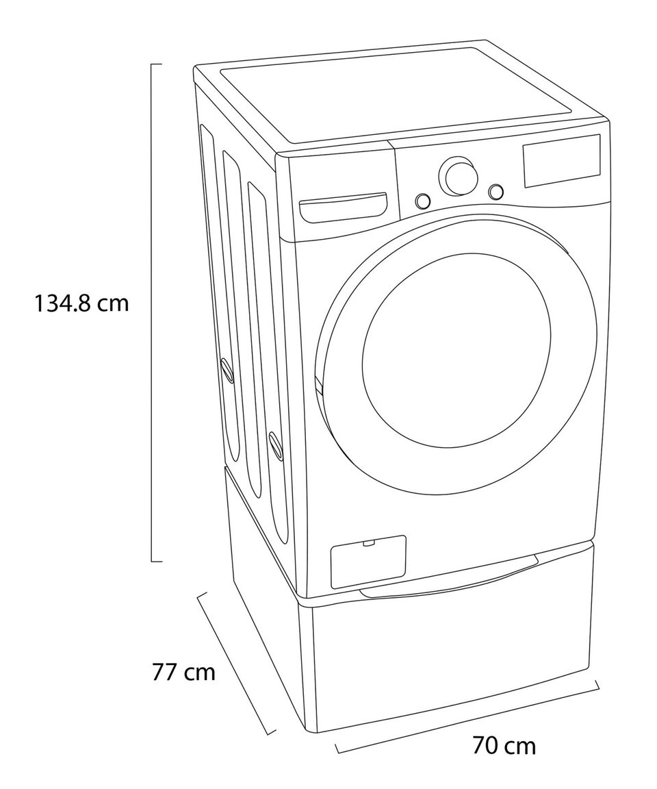Lg Lavasecadora Eléctrica 20 Kg Lavado 11 Kg Secado Carga Frontal WD20WV26R.WD300CW Blanco