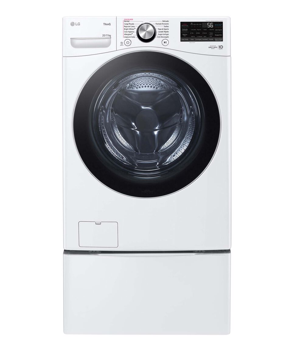 Lg Lavasecadora Eléctrica 20 Kg Lavado 11 Kg Secado Carga Frontal WD20WV26R.WD300CW Blanco