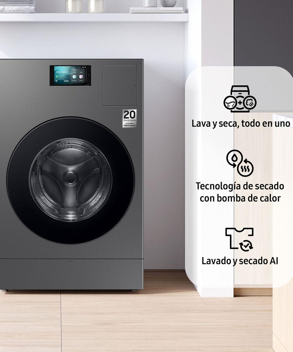 Samsung Lavasecadora Eléctrica 26 Kg 15 Kg Carga Frontal WD26DB8995BZAX