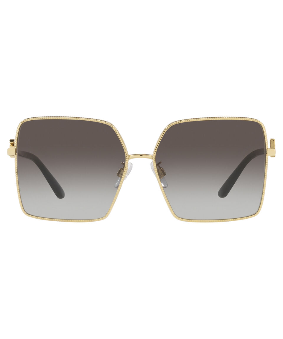 Dolce & Gabbana Lentes de sol cuadrados dorados Mujer