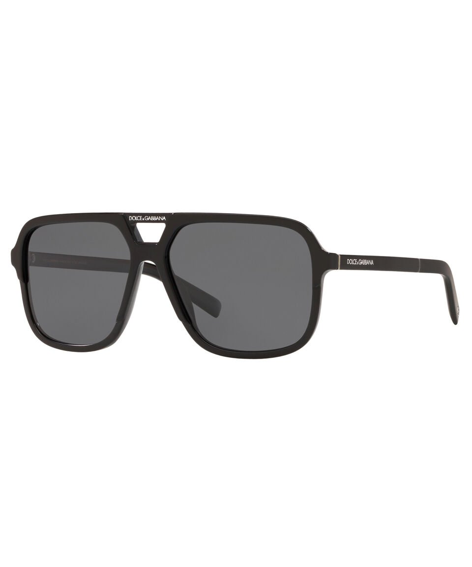 Dolce & Gabbana Lentes De Sol Cuadrados Negros Hombre