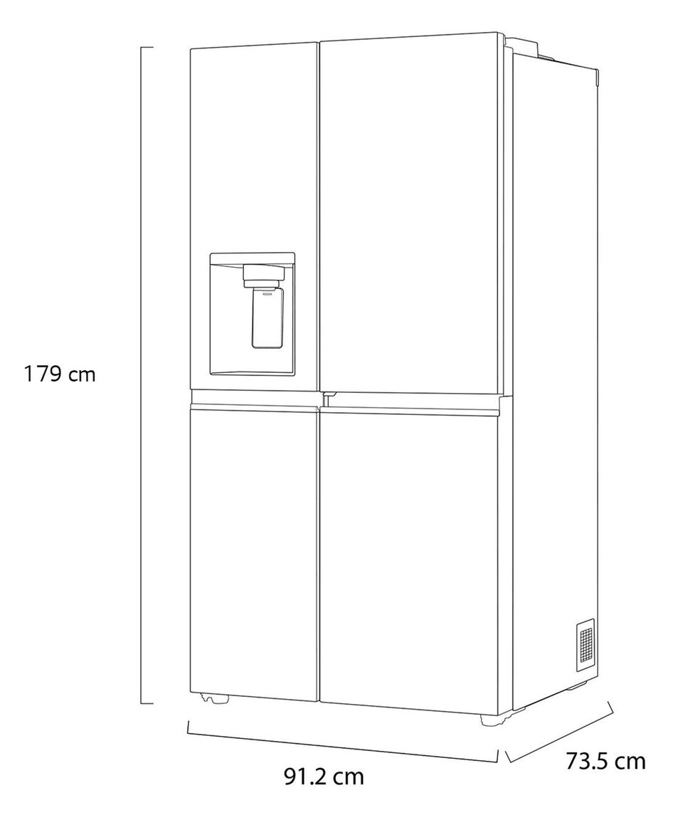 Lg Refrigerador Door-in-Door 22.5 P3 VS22JNT Negro