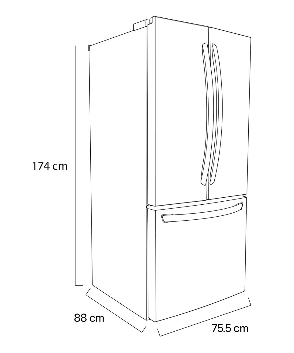 Lg Refrigerador French Door 22 P3 GF22BGSK