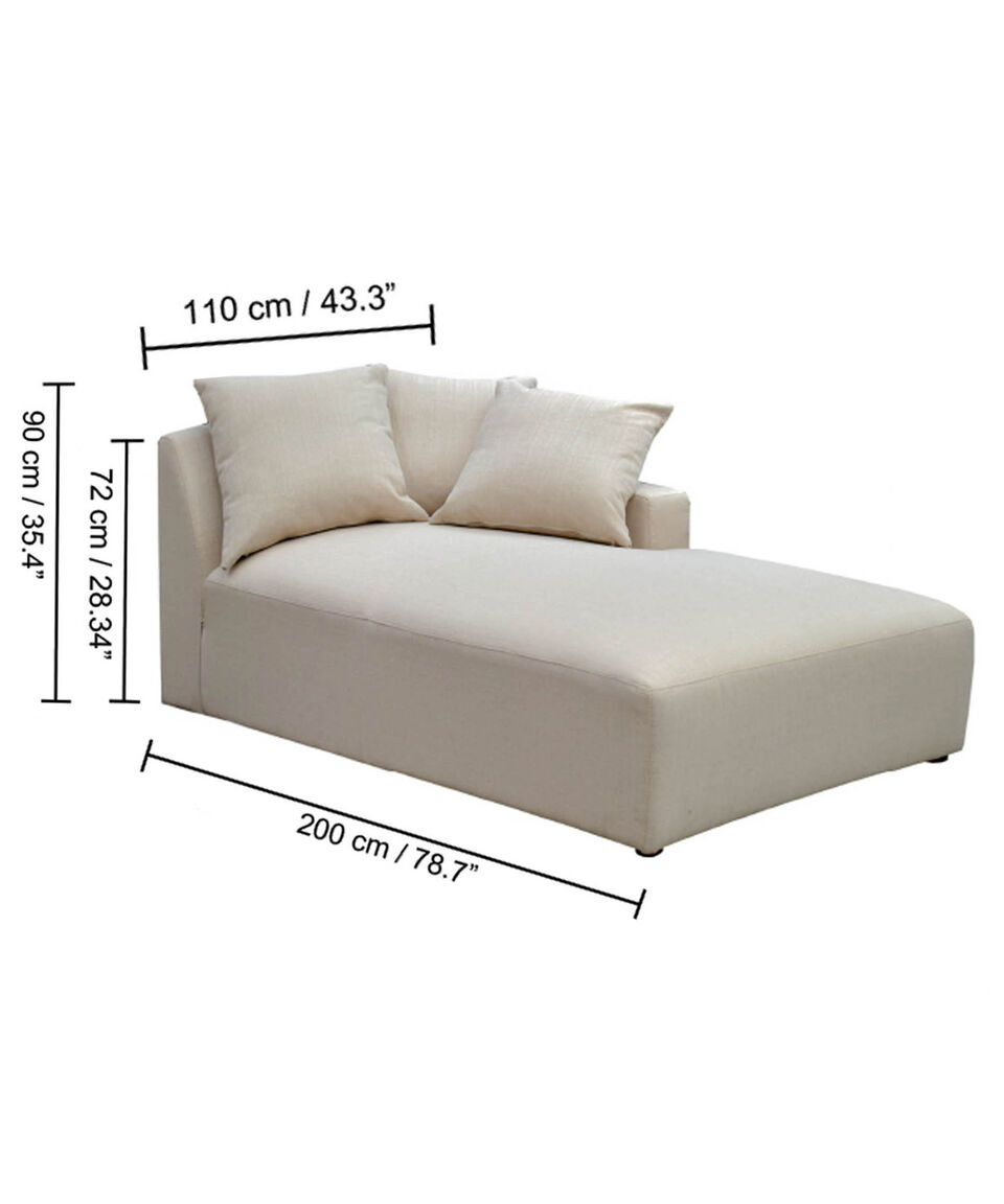 Liz Chaise Lounge Derecho Peroni Beige