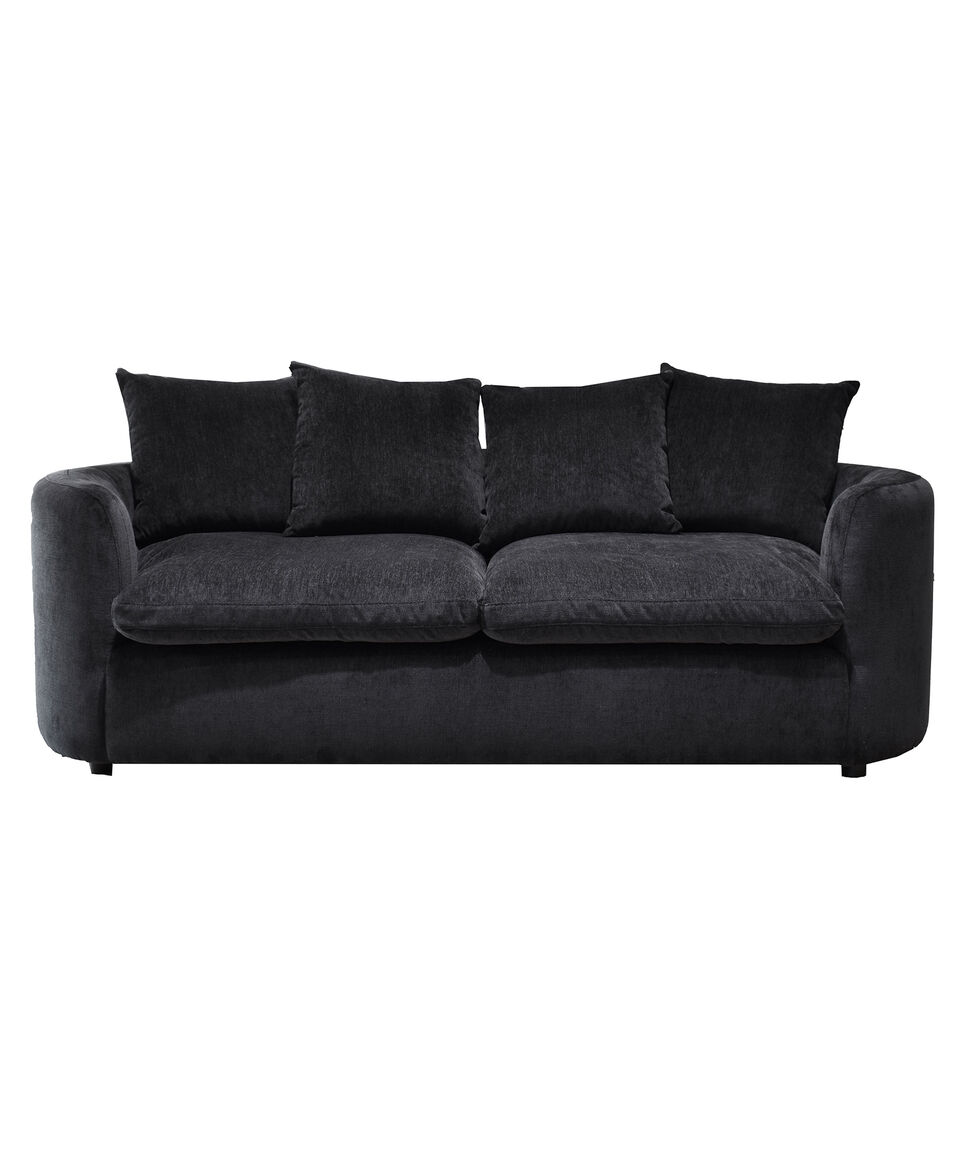 Liz Love Seat en tela Bryg negro