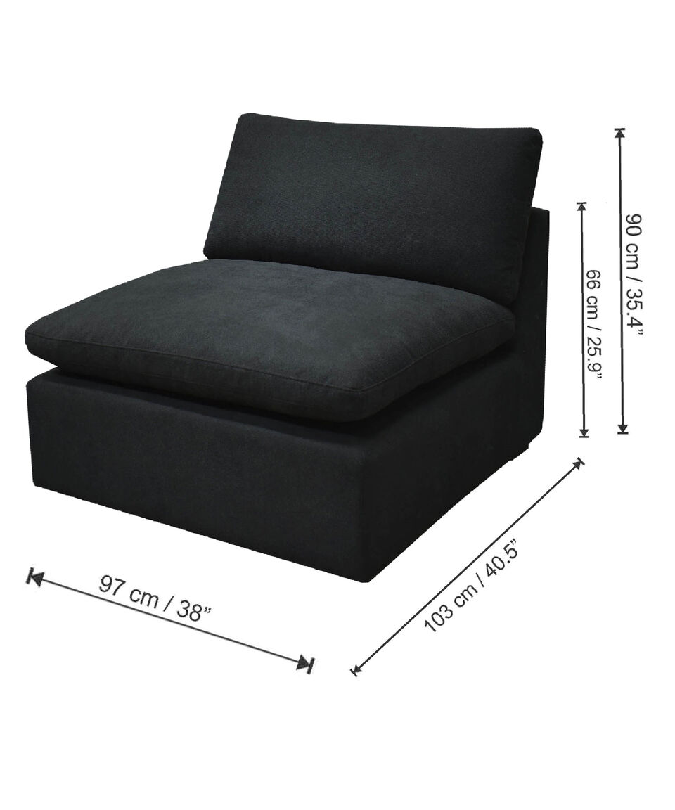 Liz Sillón Modulo Egipto Gris Obscuro