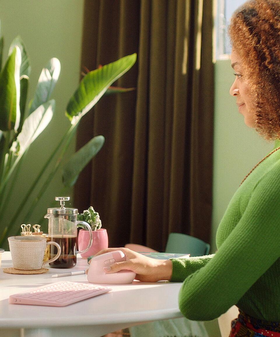 Logitech Logitech Mouse Inalámbrico Lift Vertical Ergonómico Bluetooth - Rosa