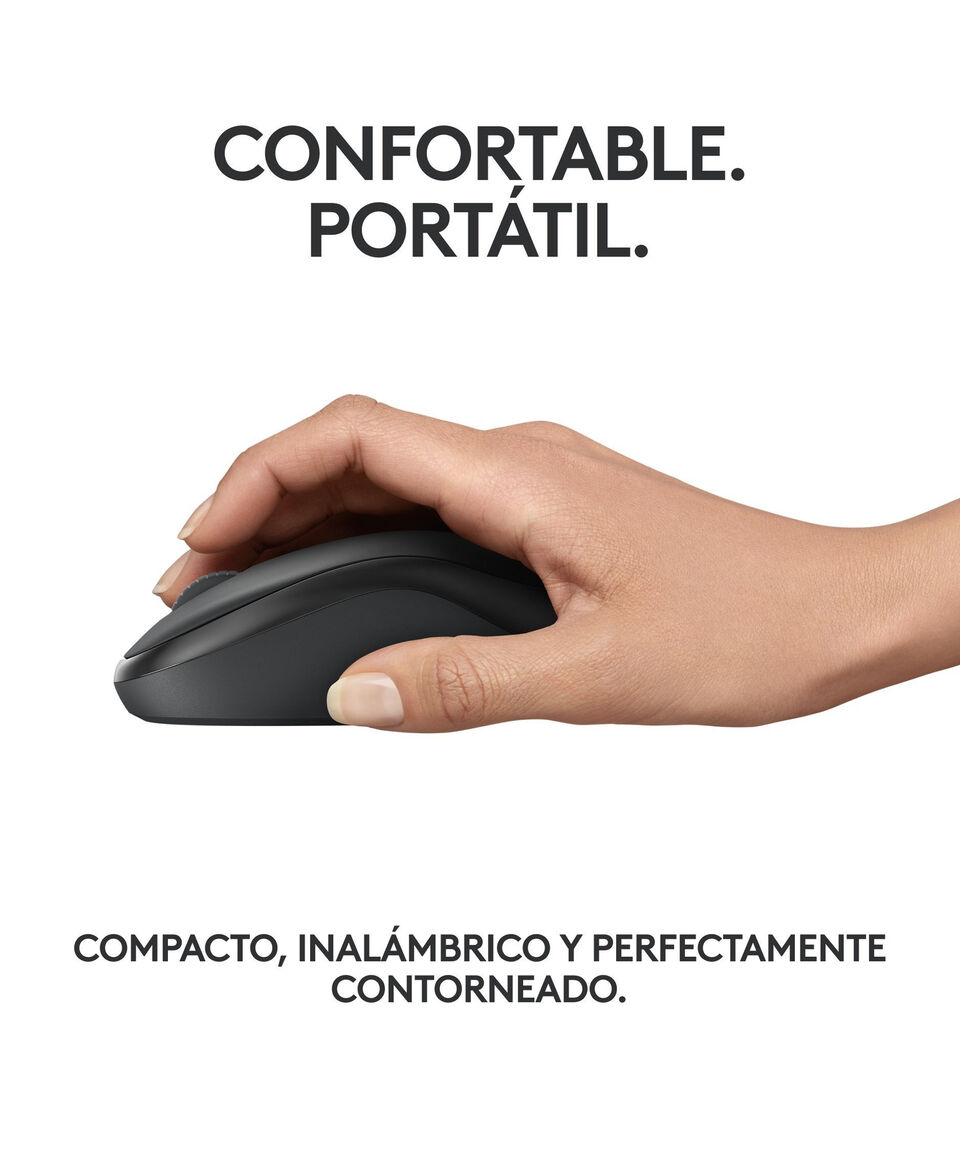 Logitech Mouse M240 Inalámbrico Sil Gris