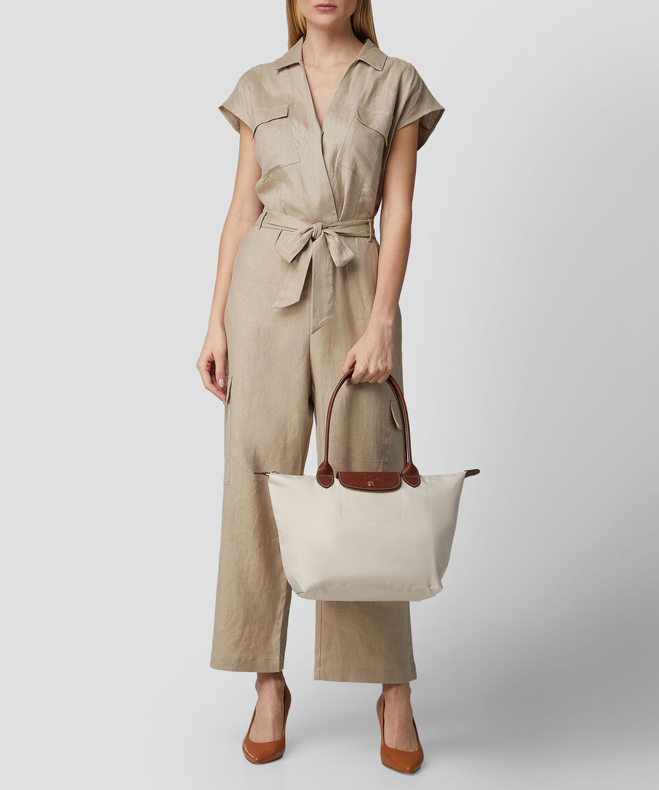 Longchamp Bolsa Shoulder Beige Mujer