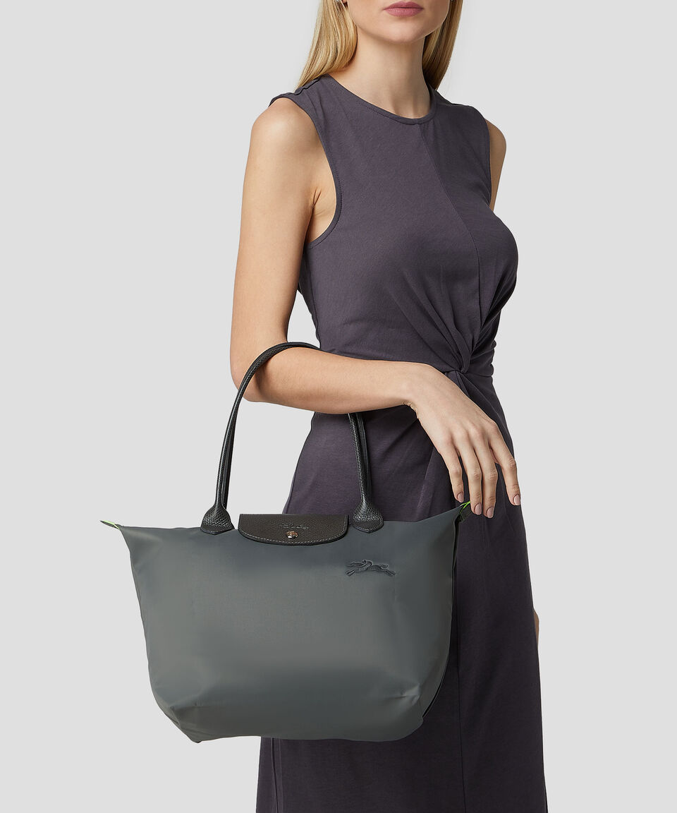 Longchamp Bolsa Shoulder Gris Mujer