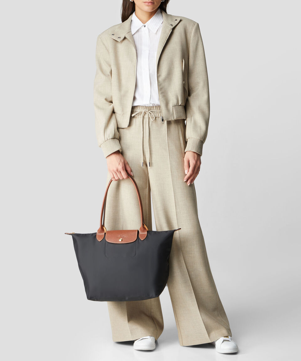 Longchamp Bolsa Shoulder Negra Mujer