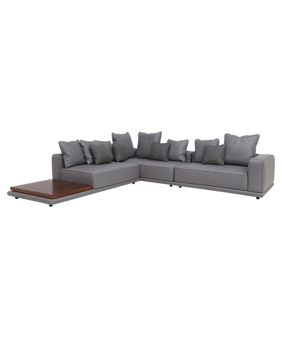 Boal Love Seat Modular Izquierdo Con Mesa Grezza En Tela