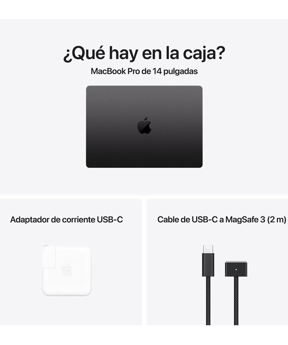 Apple MacBook Pro 14" M4 CPU De 12 Núcleos GPU De 16 Núcleos RAM 24 GB SSD 512 GB