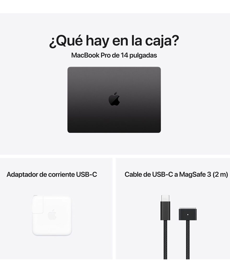 Apple MacBook Pro 14" M4 CPU De 14 Núcleos GPU De 20 Núcleos RAM 24 GB SSD 1 TB