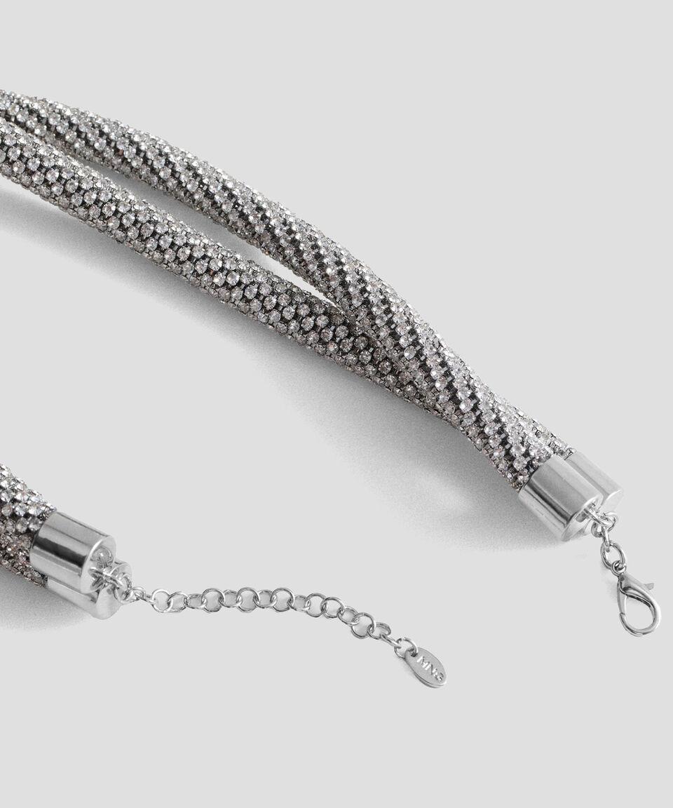 Mango Collar Con Cristales Mujer