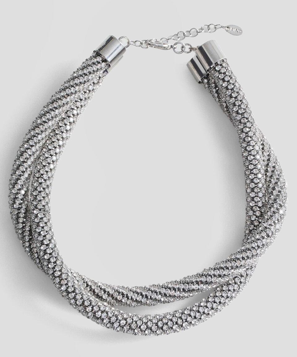 Mango Collar con Cristales Mujer