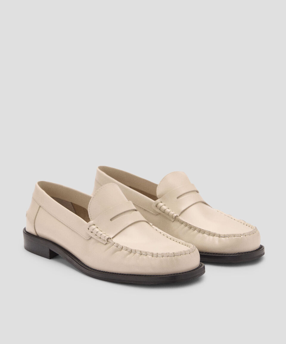 Mango Mocasines En Piel Con Cintillo Mujer