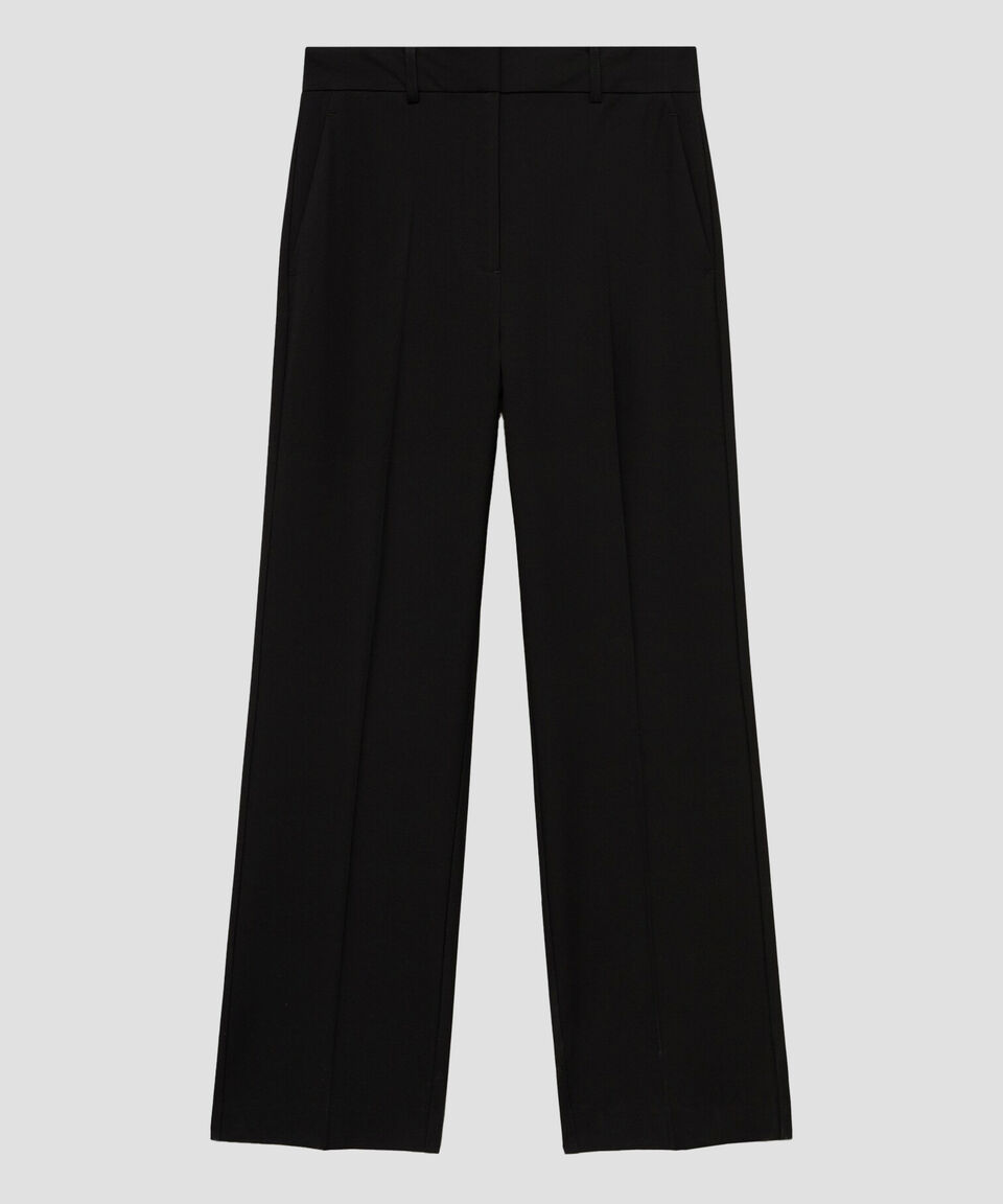 Mango Pantalón Recto Fluido Mujer