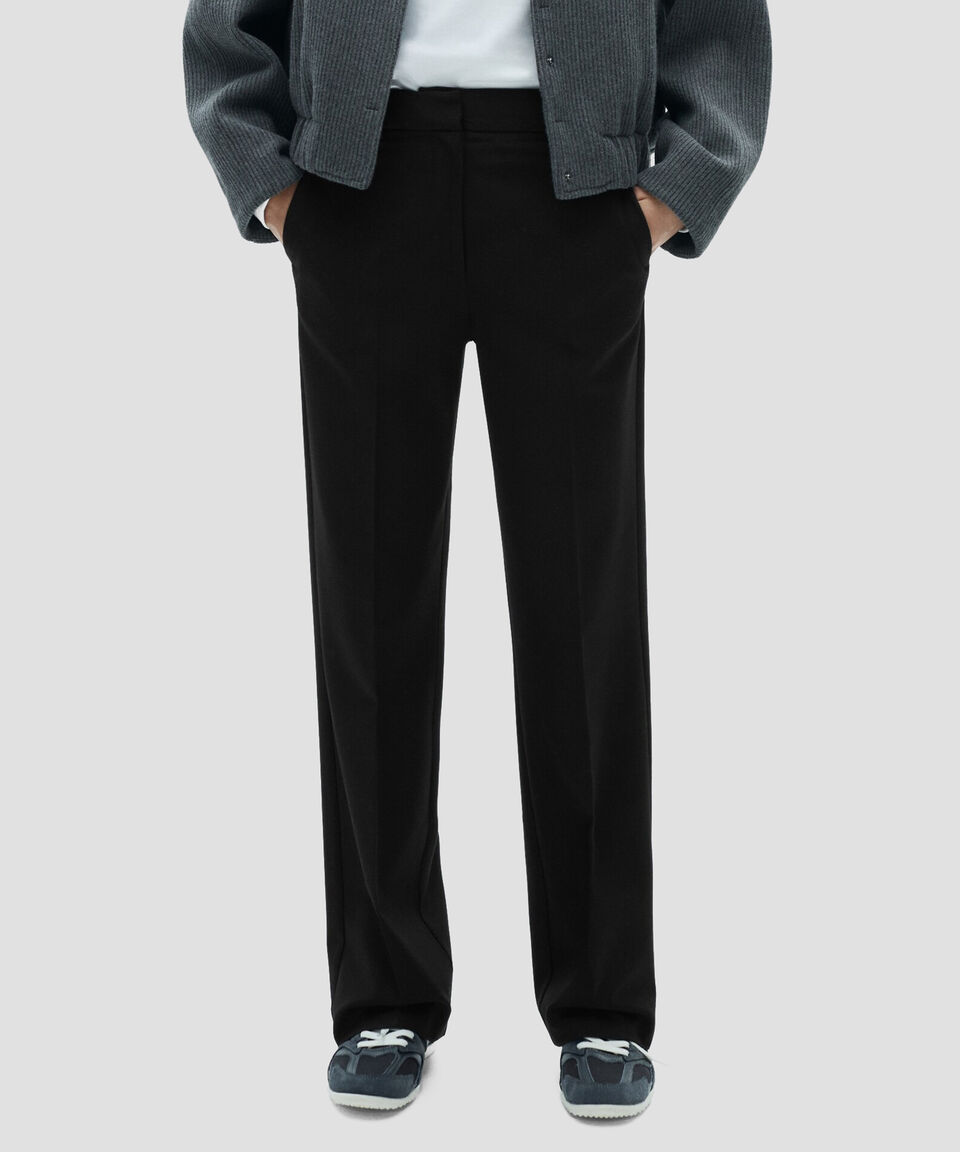 Mango Pantalón recto fluido Mujer