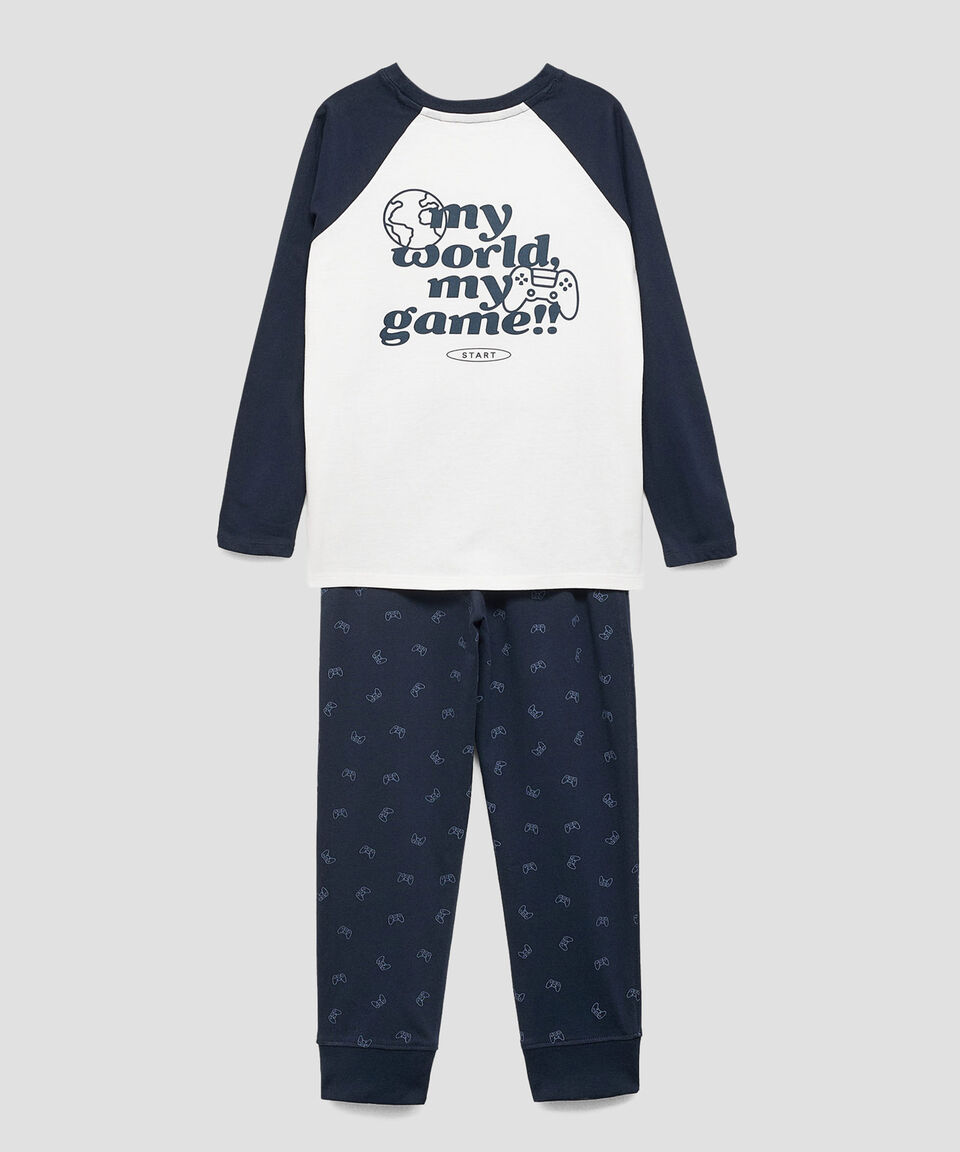 Mango Pijama 2 Piezas Gamer Niño